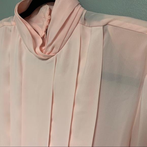 Vintage Sheer Pastel Pink Women’s Large Blouse - Picture 6 of 11